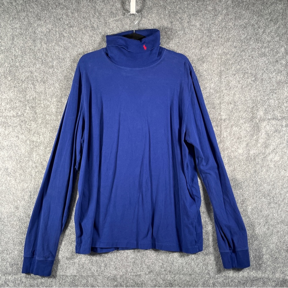 Polo Ralph Lauren Men's Size XXL Pullover Blue Turtle Neck Top